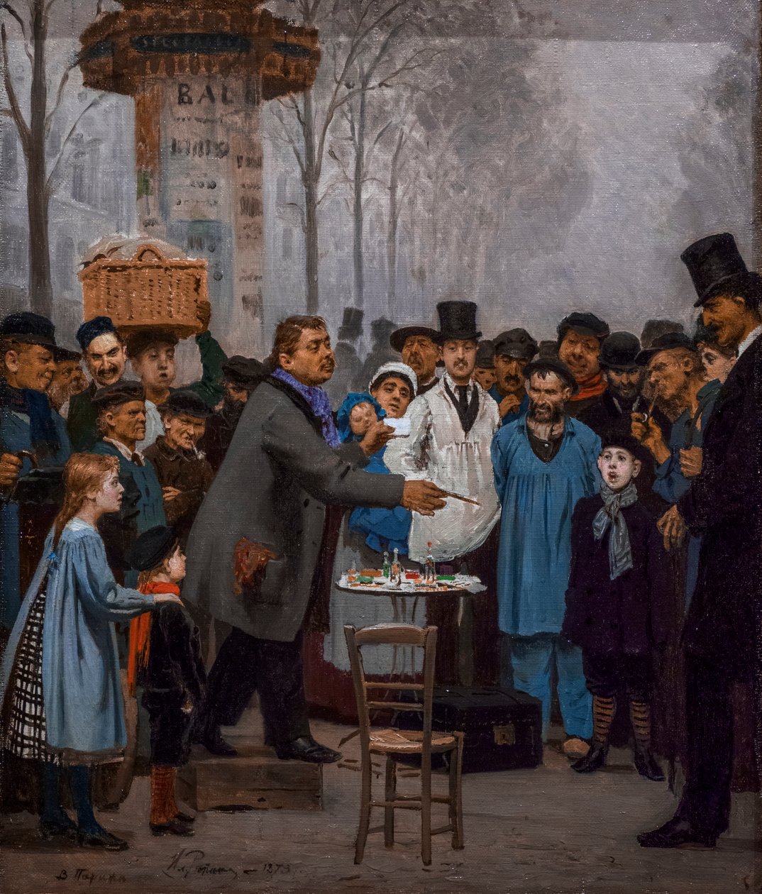 SELGEREN AV NYHET I PARIS av Ilya Efimovich Repin