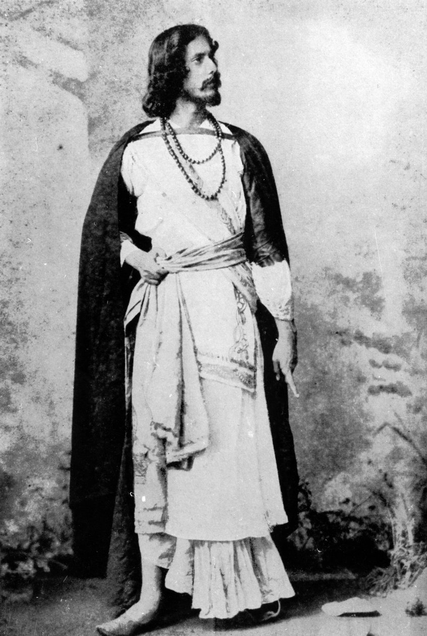 Rabindranath Tagore, ca. 1880-90 av Indian photographer