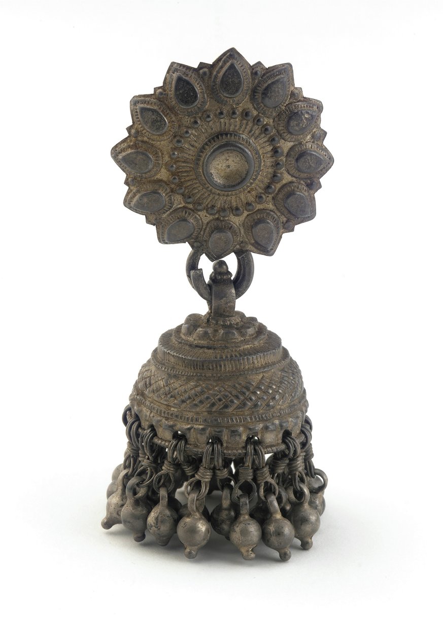 Øredobber (jhumka) (sølv) av Indian School