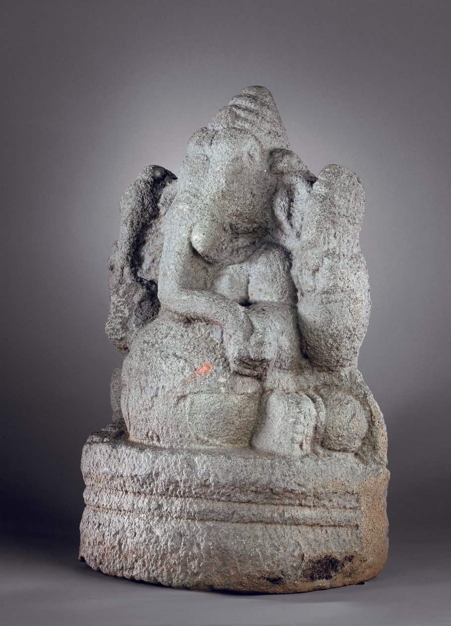 Ganesha, 1100-1200-tallet (granitt) av Indian School