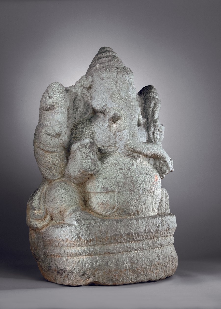 Ganesha, 1100-1200-tallet (granitt) av Indian School