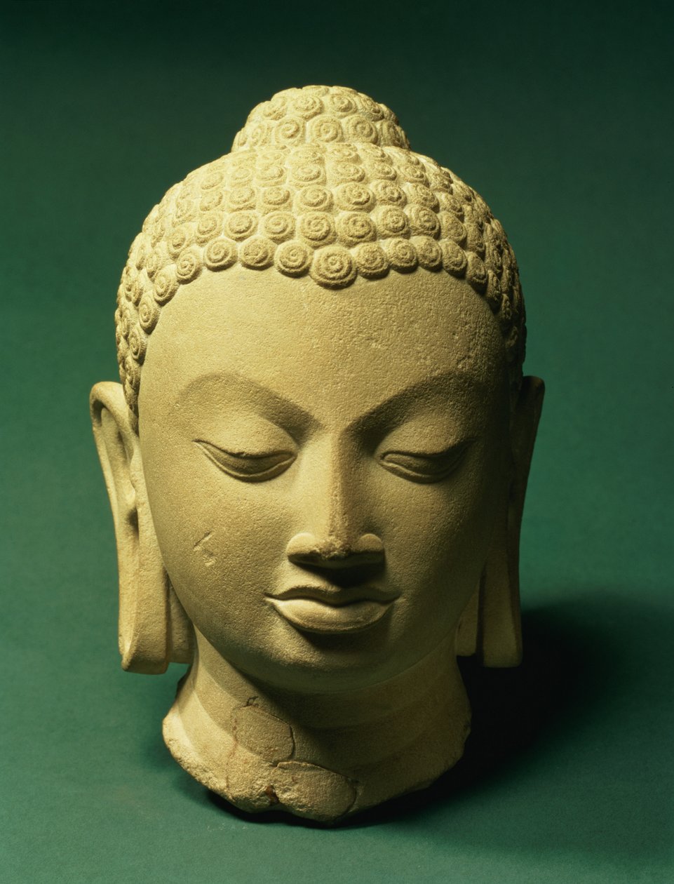 Buddhas hode, Sarnath (sandstein) av Indian School