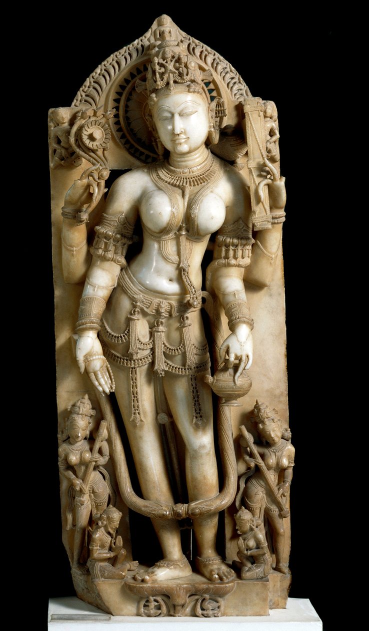 Indisk kunst: den guddommelige Saraswati (Sarasvati) av Indian School