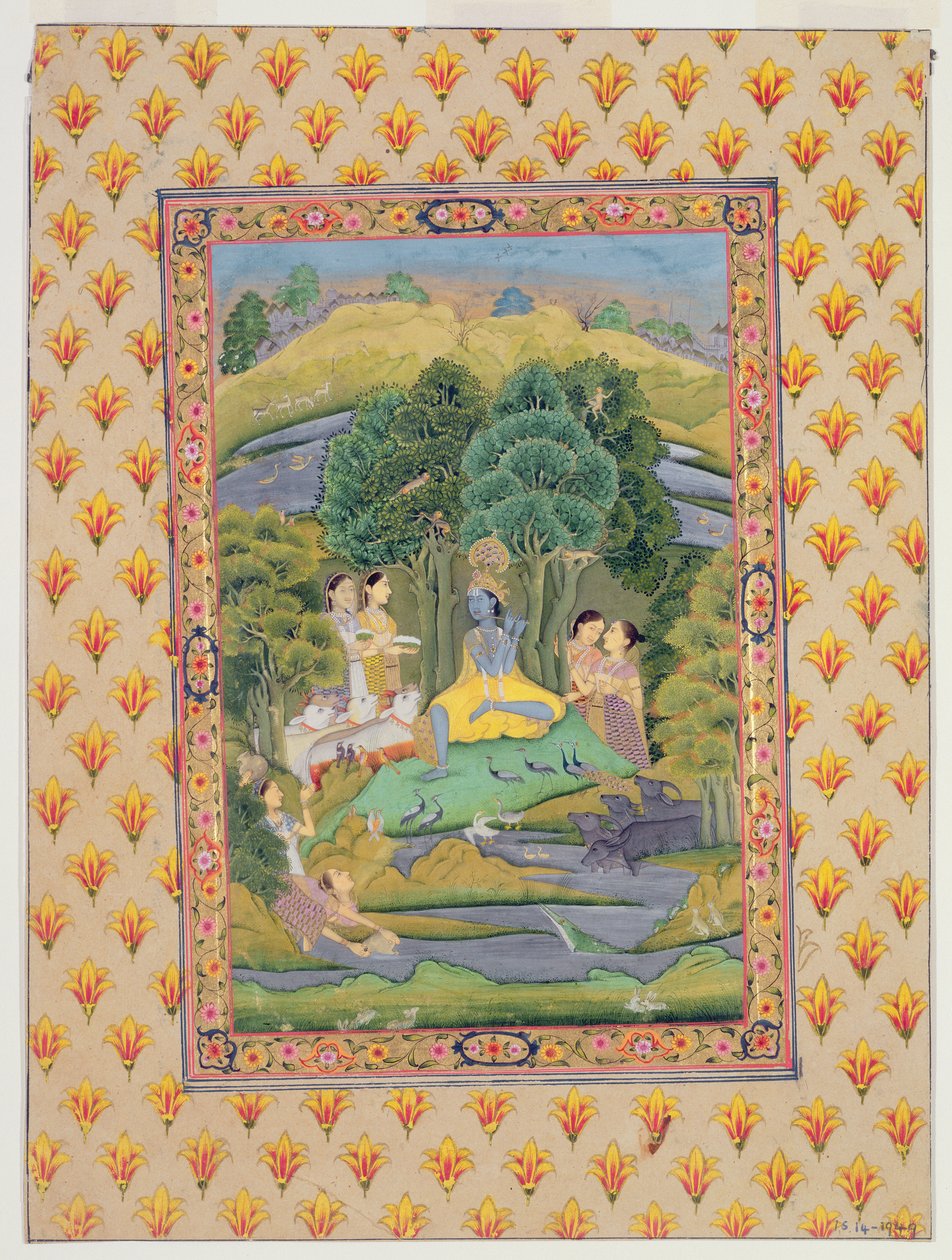 Krishna og gopiene av Indian School