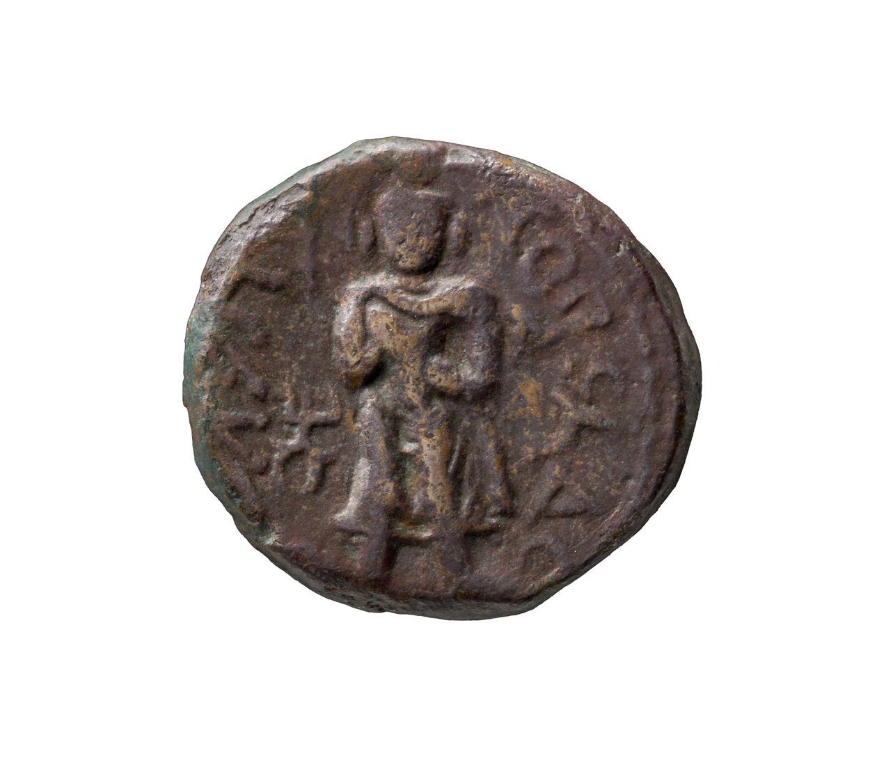 Kushan-mynt, 127-155 e.Kr. (kobber) av Indian School