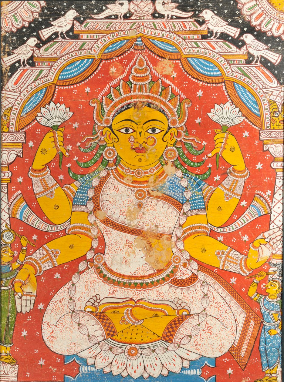 Lakshmi (veggmaleri) av Indian School