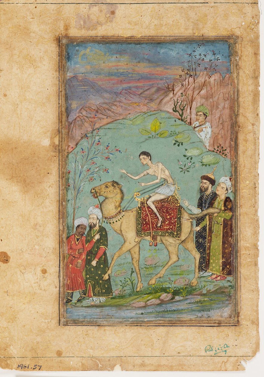 Majnun på en kamel av Indian School