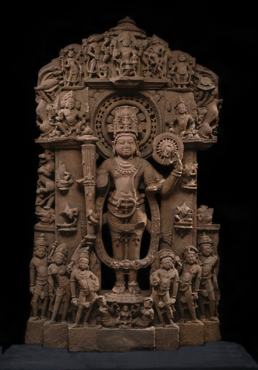 Vishnu og hans avatarer, ca. 1000-tallet (sandstein) av Indian School
