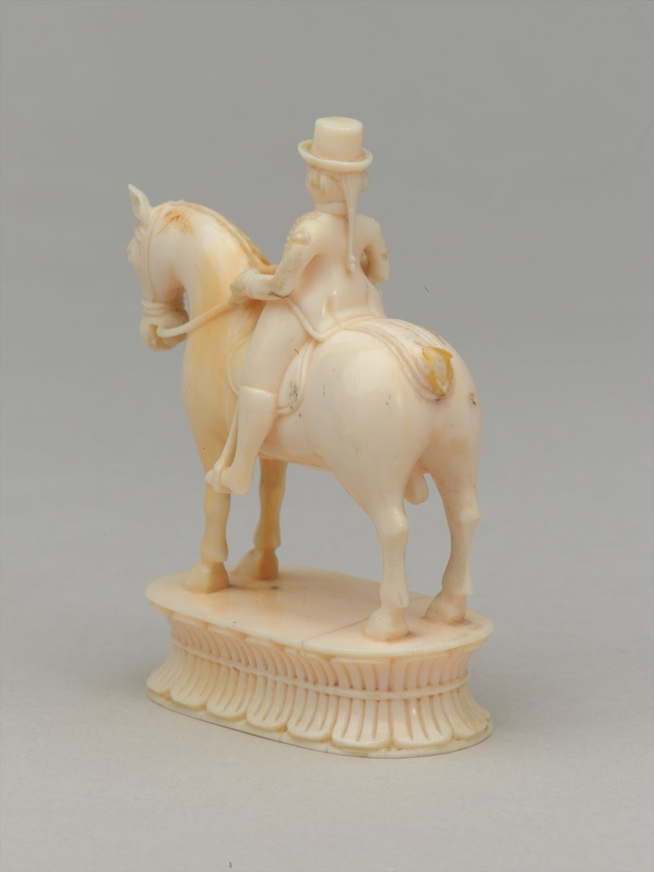Hvit ridder, sjakkbrikke, India, 1820 ca av Indian School