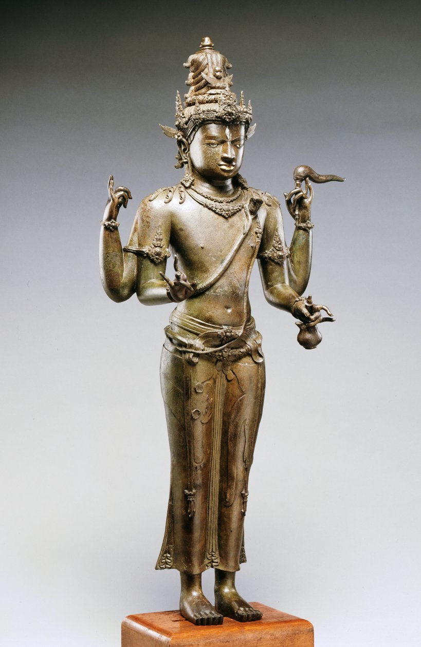 Shiva Mahadeva (bronse, gull og sølv) av Indonesian School