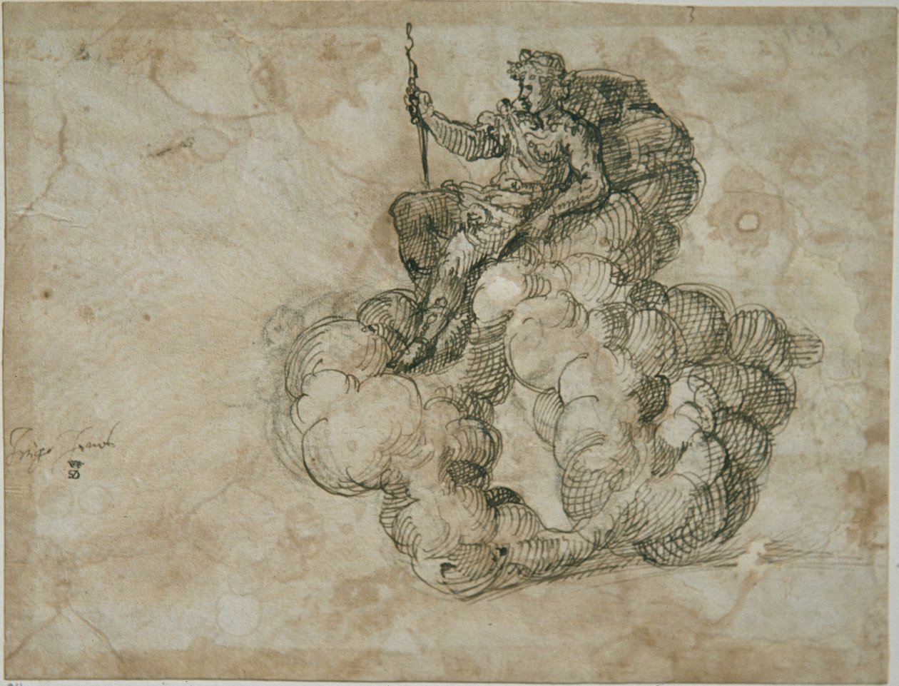 Apollo (penn og blekk på papir) av Inigo Jones