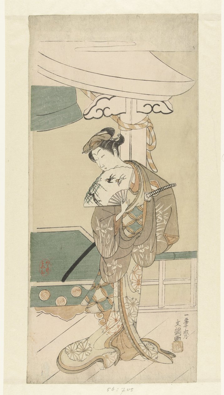 Skuespiller som danser av Ippitsusai Bunchō