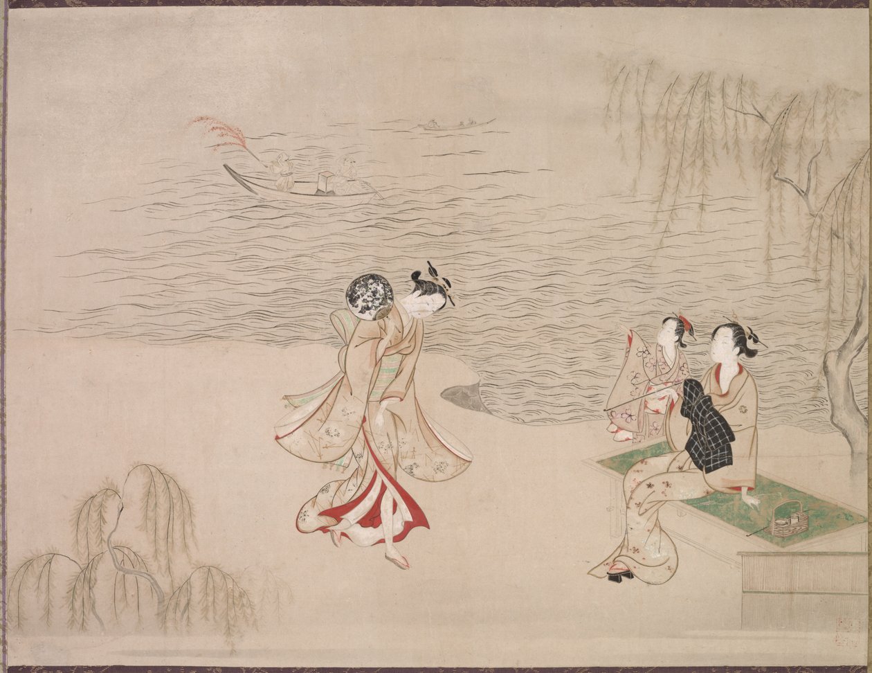 Skjønnheter ved kysten, ca. 1765-1792. av Ippitsusai Bunchō