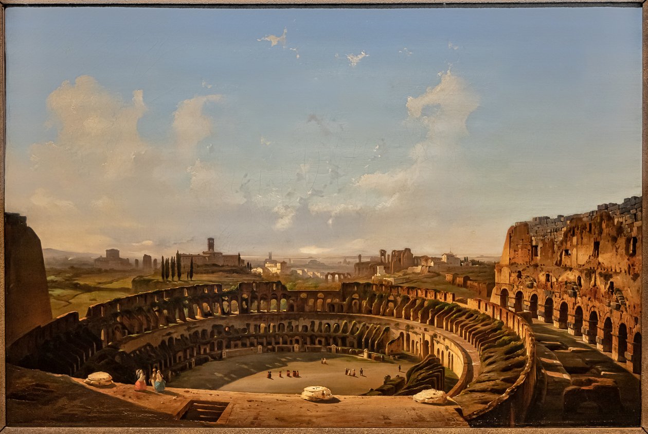 Innvendig utsikt over Colosseum av Ippolito Caffi