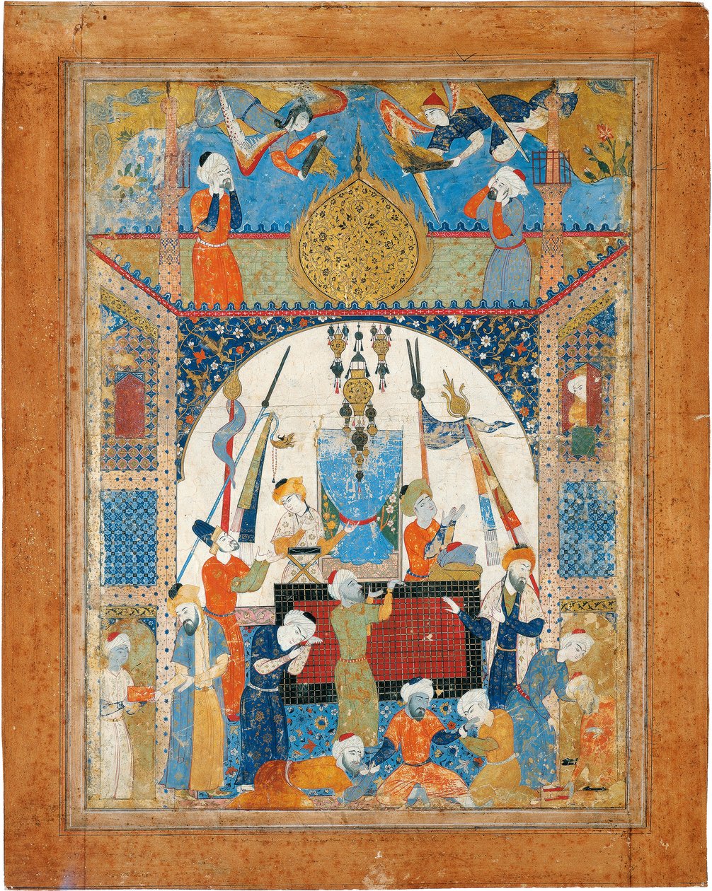 Scene fra et mausoleum av Iranian Master
