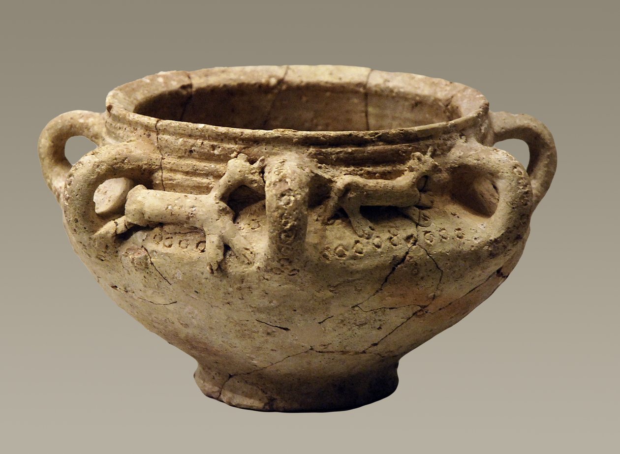 Pot fra Tell El-Hammah, Vestbredden, 1000-700-tallet f.Kr. (keramikk) av Iron Age