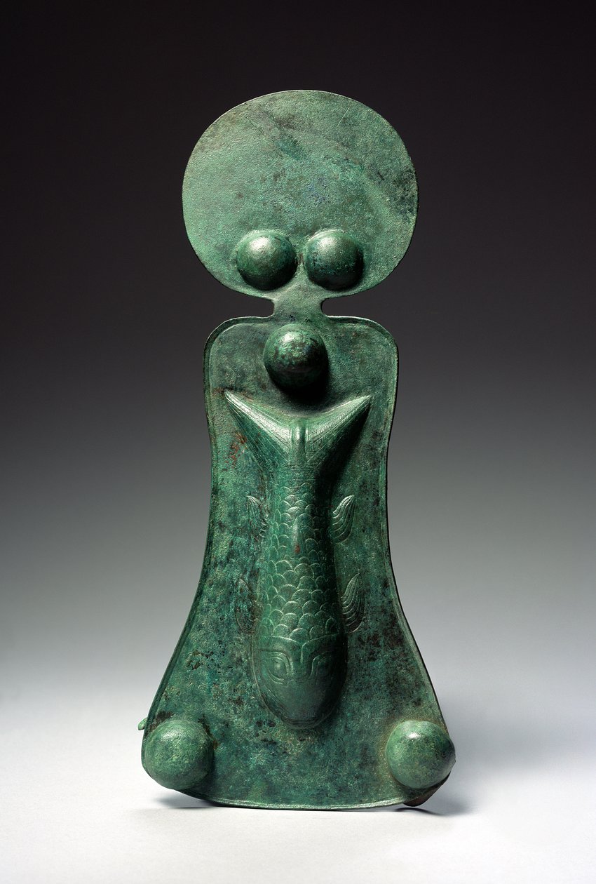 Vestasiatisk hestnesebeskytter (bronse) av Iron Age