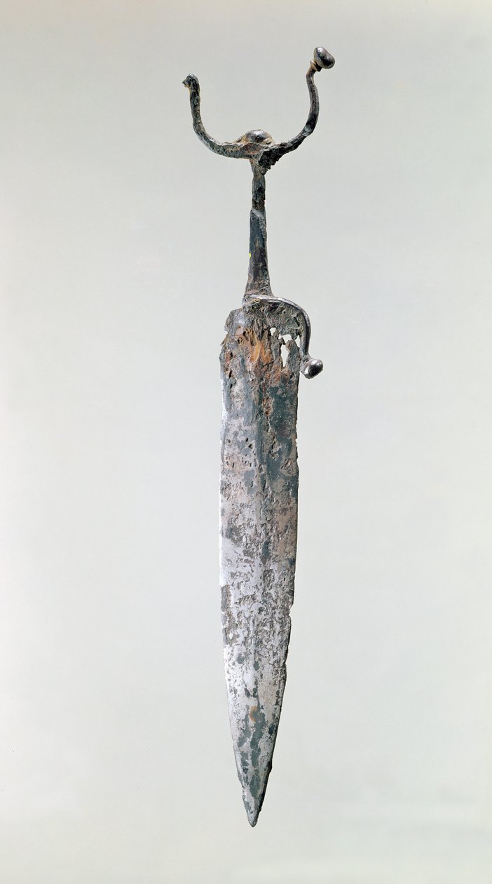 Dolk, Halstatt-kultur, ca. 750-450 f.Kr. (jern) av Iron Age