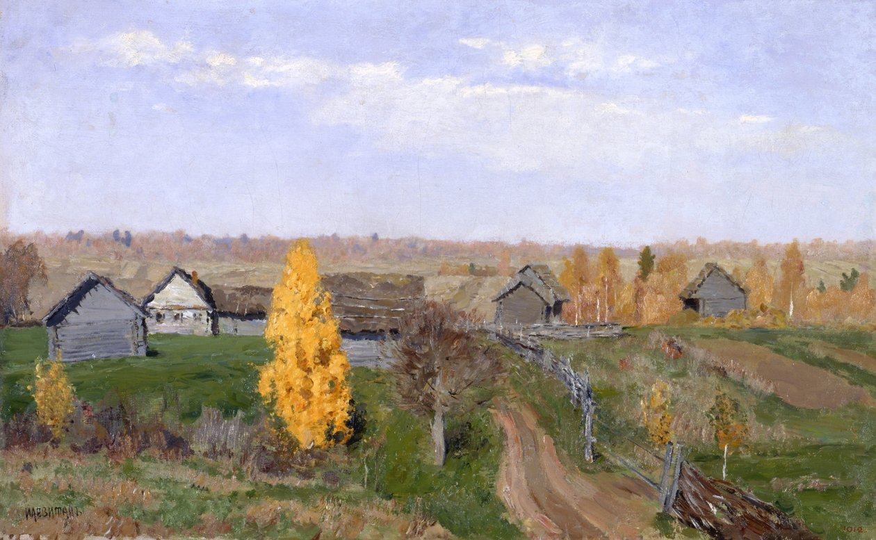 Gyllen høst. Slobodka av Isaak Ilyich Levitan