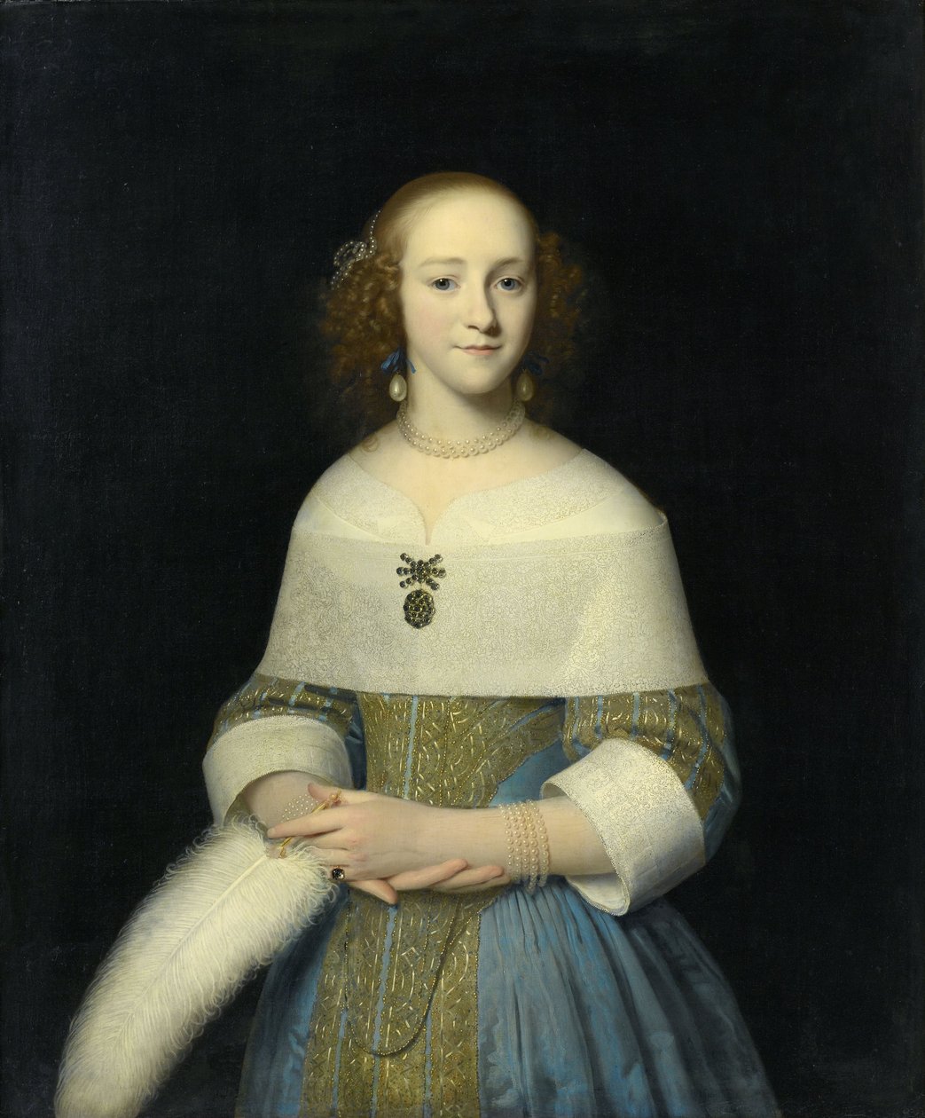 Portrett av en ung dame, 1656 av Isaac Luttichuys