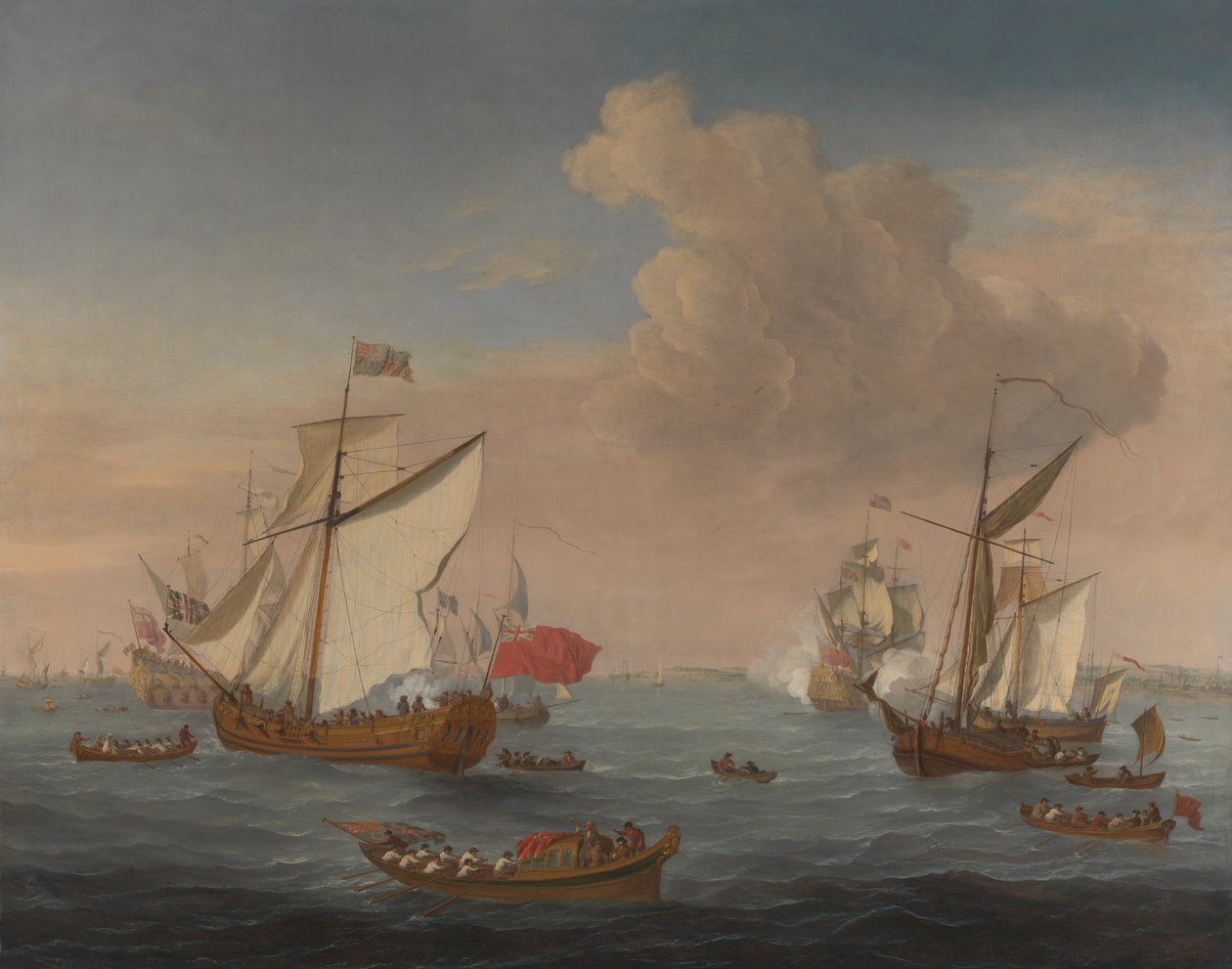 Skip i Thames Estuary nær Sheerness av Isaac Sailmaker