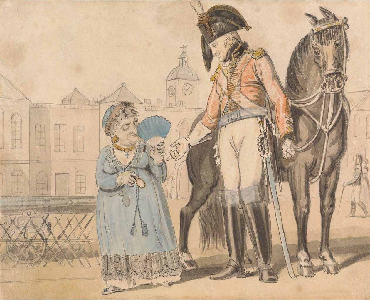 Komisk sang: The Bold Dragoon av Isaac Cruikshank