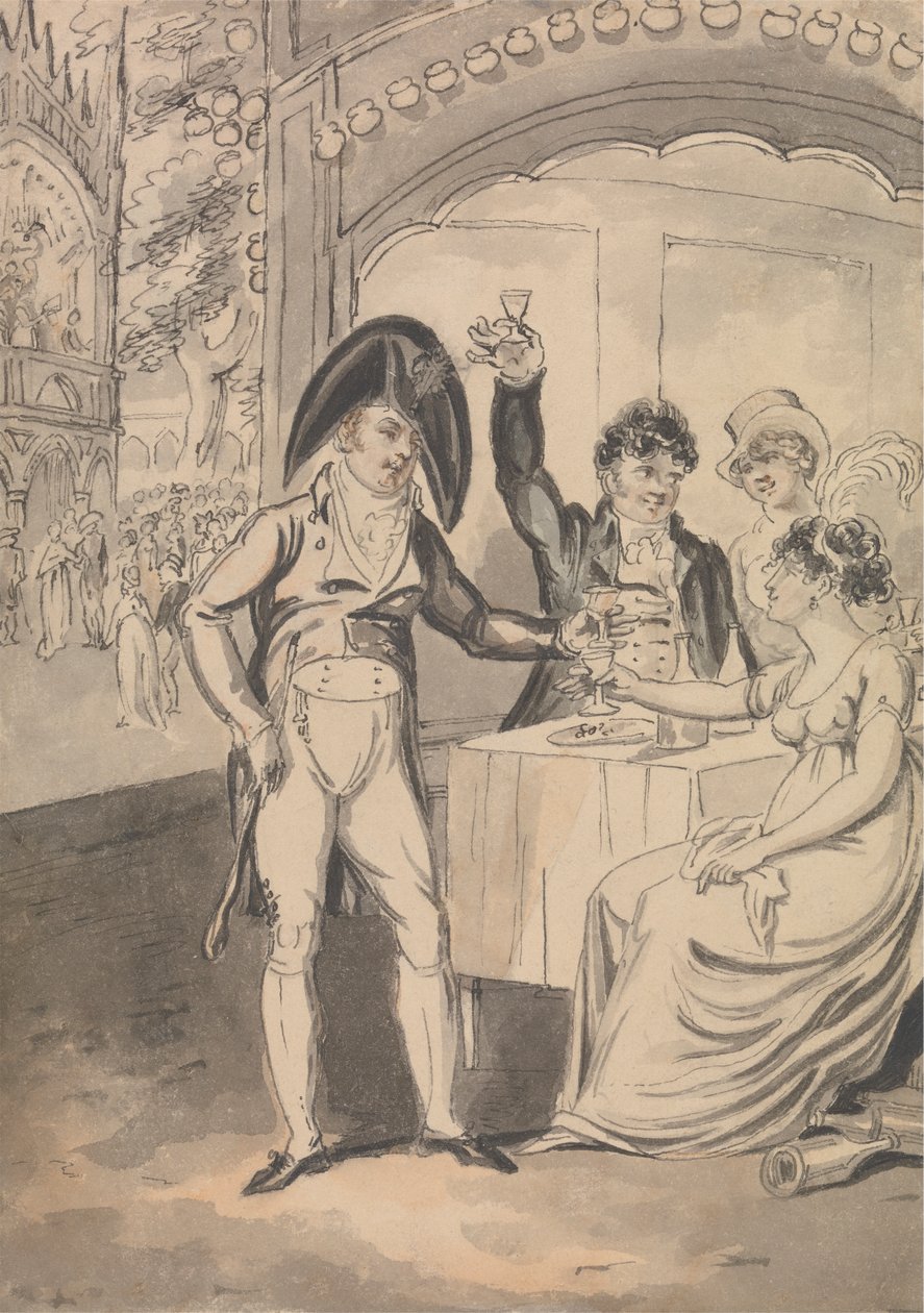 Supper Box på Vauxhall av Isaac Cruikshank