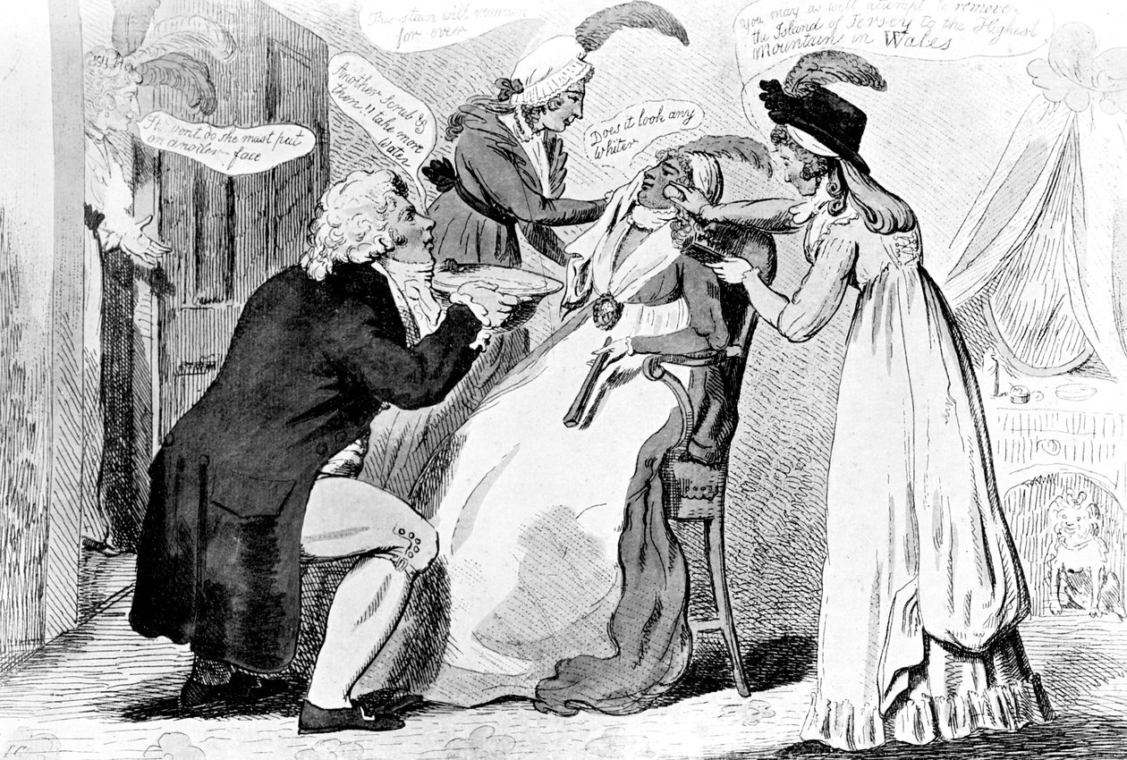 Washing The Blackamoor, 1795. av Isaac Cruikshank