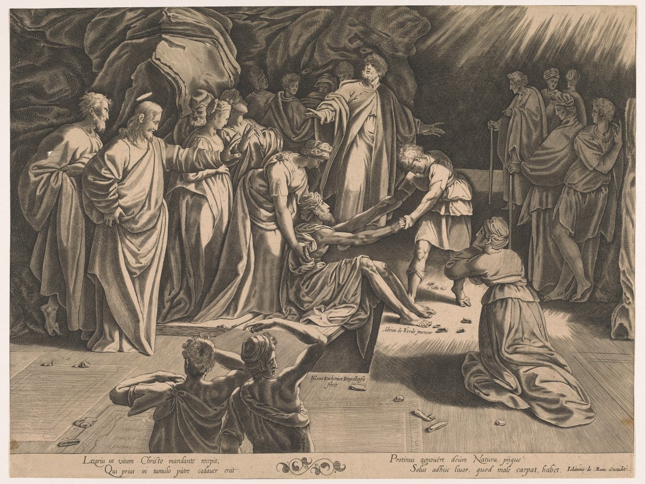 Oppdragelse av Lasarus av Isaac Duchemin