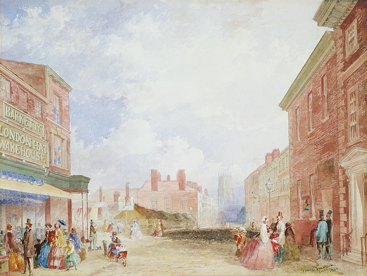 Utsikt over Kirkgate, Leeds av Isaac Fountain