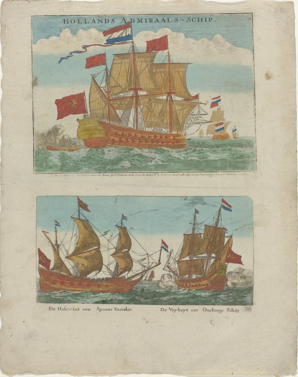 Nederlandsk admiralskip (tittel på objekt) av Isaac Greve