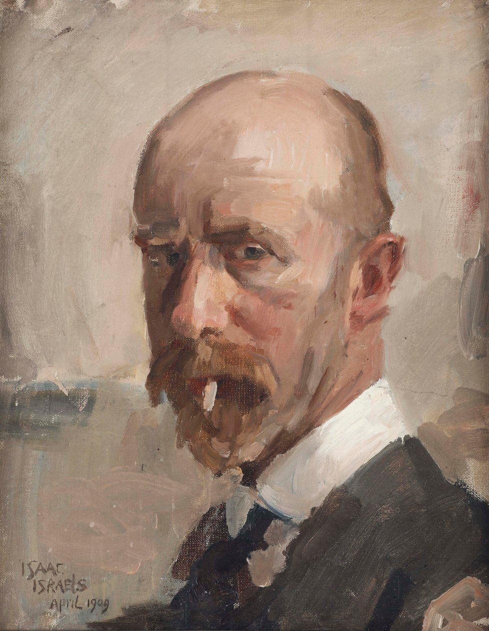 Selvportrett med sigarett, 1909. av Isaac Israels