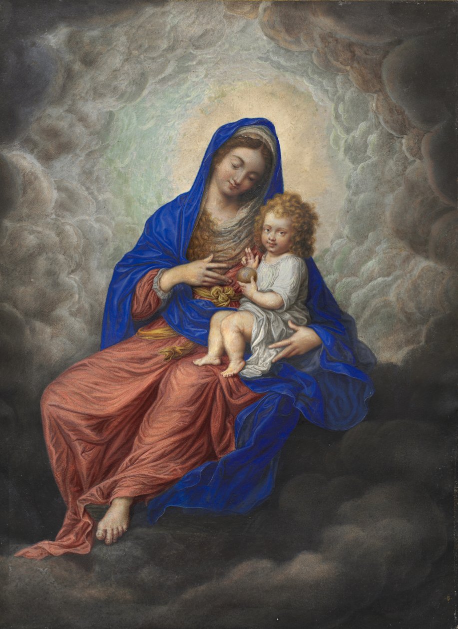 Madonna og Child in Glory av Isaac Oliver