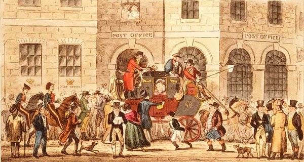 Bull and Mouth Inn av Isaac Robert Cruikshank