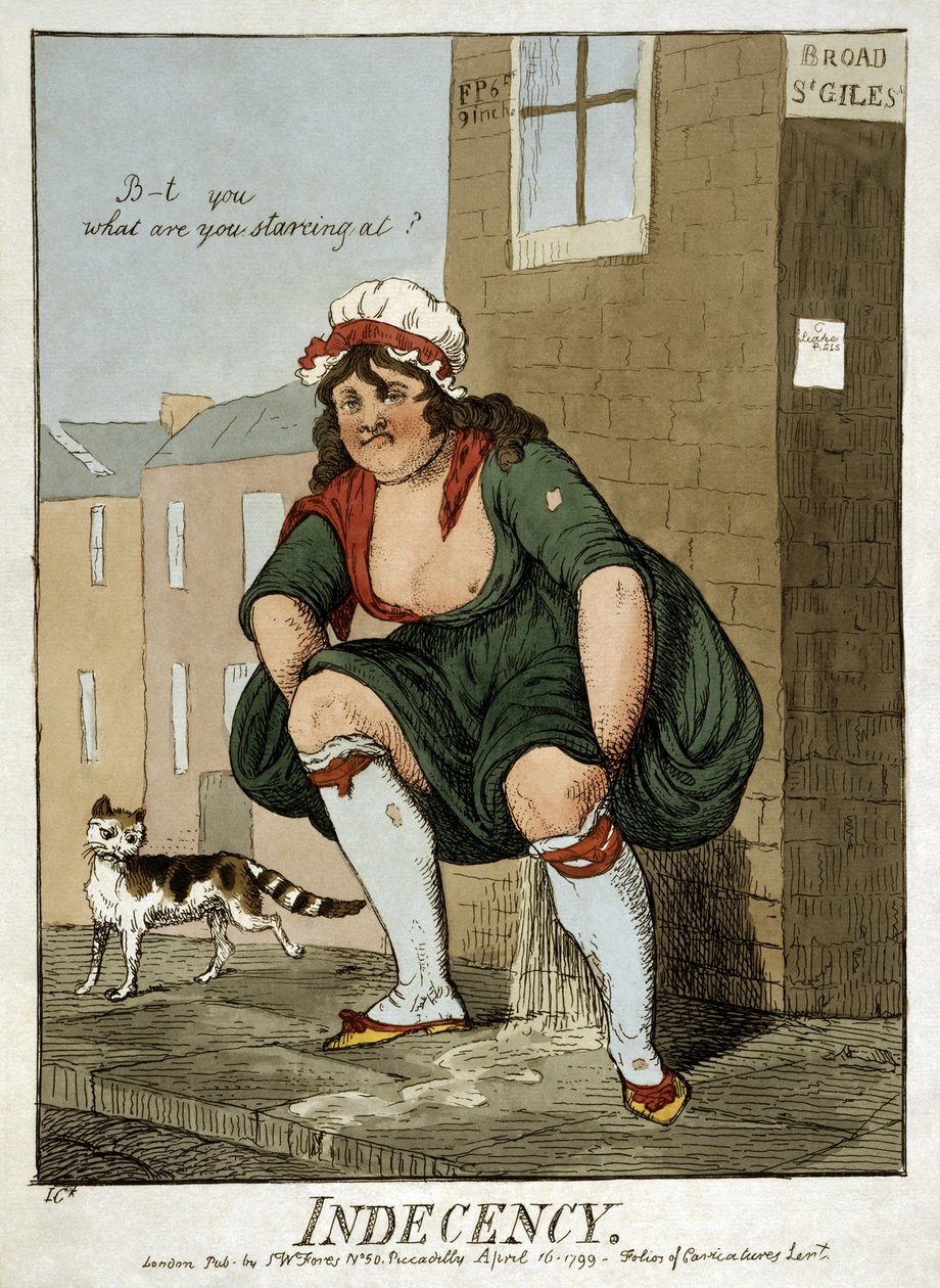 Uanstendighet, 1799 av Isaac Robert Cruikshank