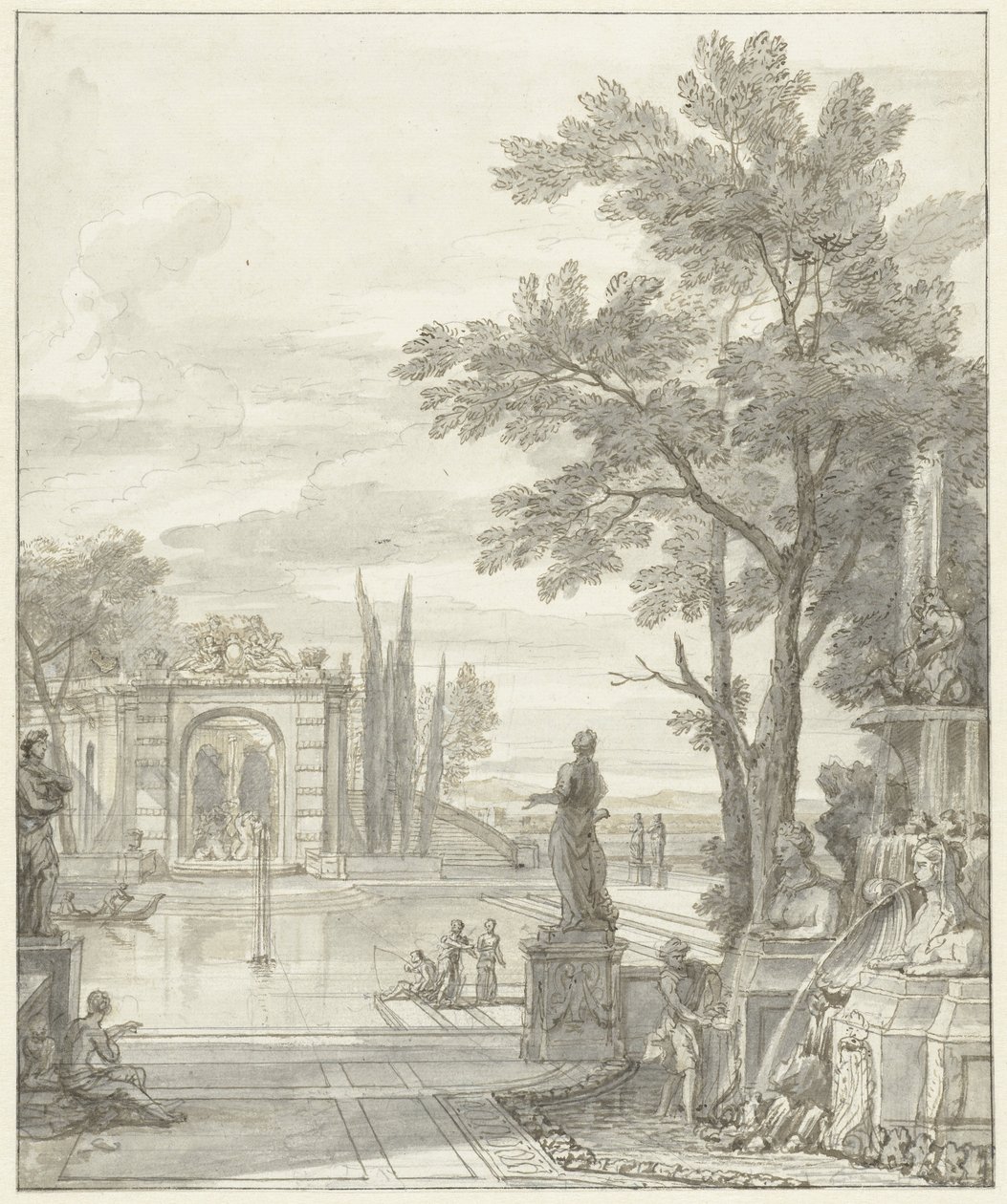 Parkutsikt av Isaac de Moucheron