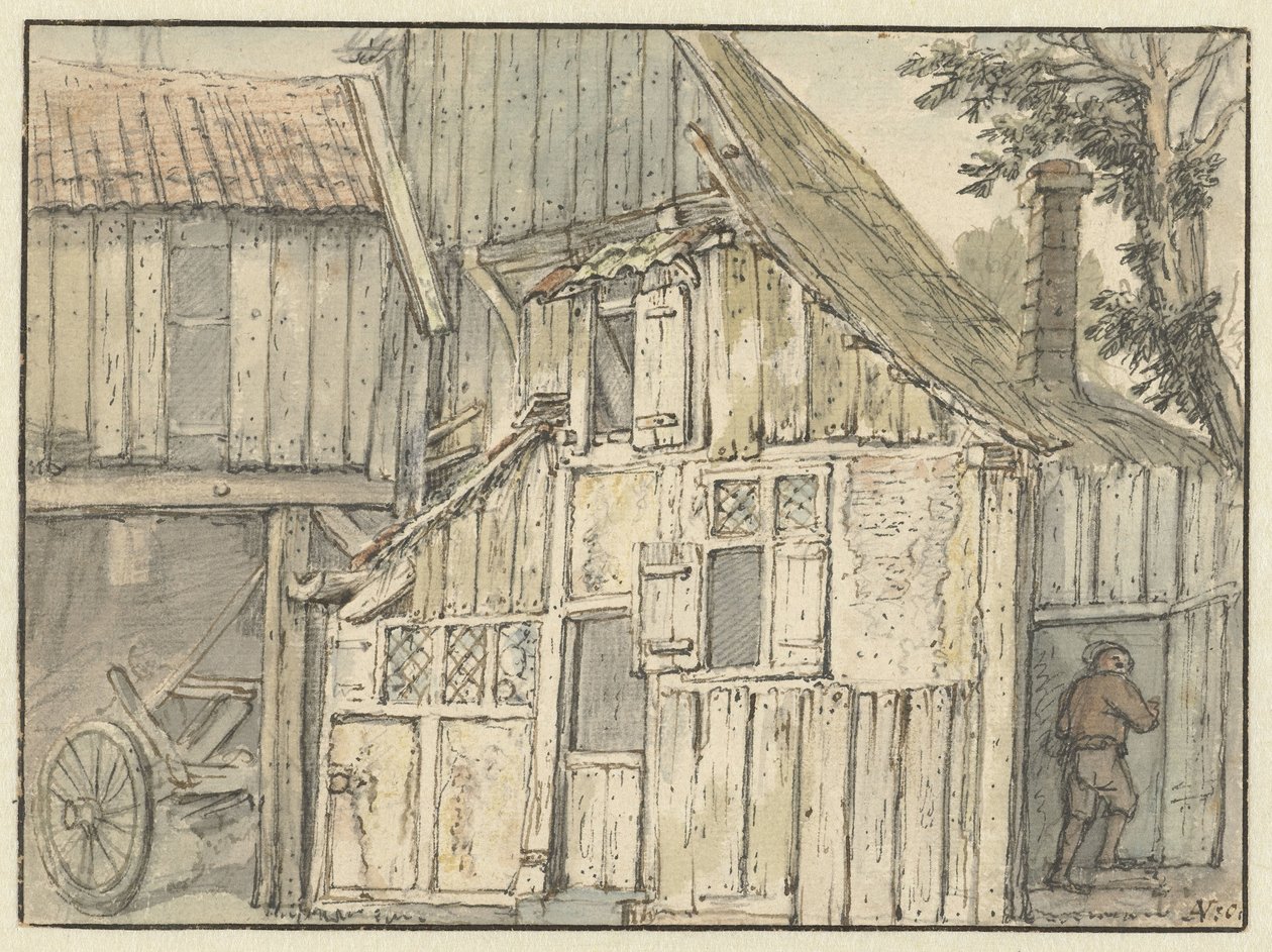 Fasade på en gård av Isaac van Ostade