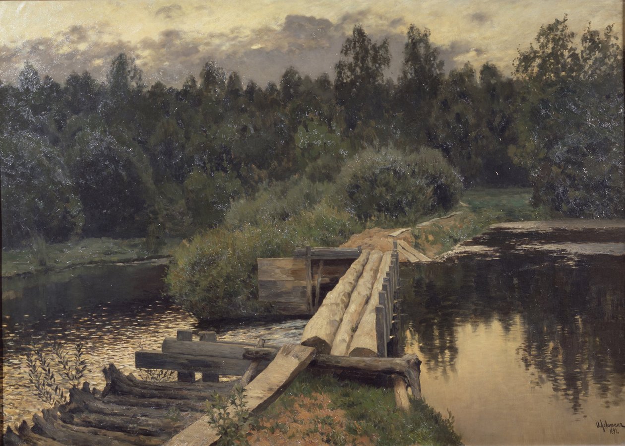 Ved det grunne, 1892 av Isaak Ilyich Levitan