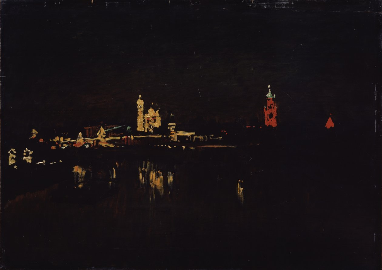 Belysning av Kreml i Moskva, 1896 av Isaak Ilyich Levitan