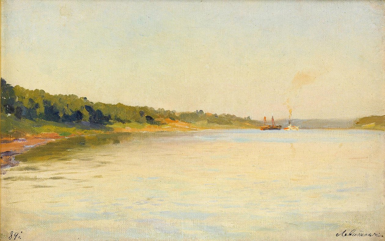 Volga-elvebredden, 1889 av Isaak Ilyich Levitan
