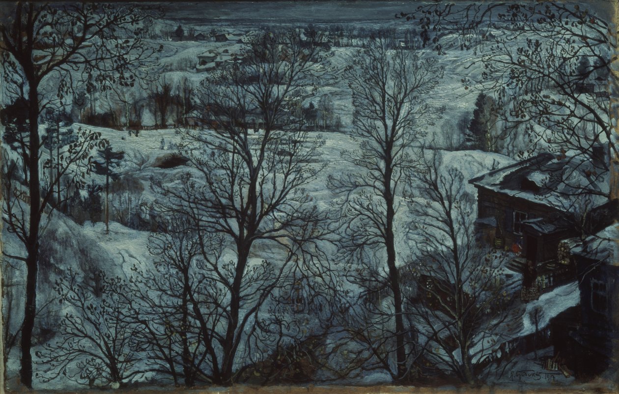 Vinterlandskap, 1917 av Isaak Israilevich Brodsky