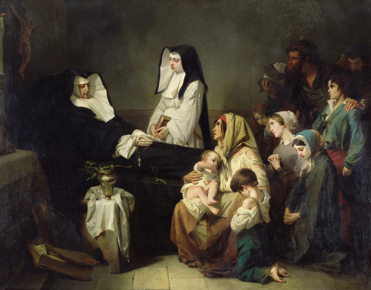 Død av en veldedighetssøster, 1850 av Isidore Pils