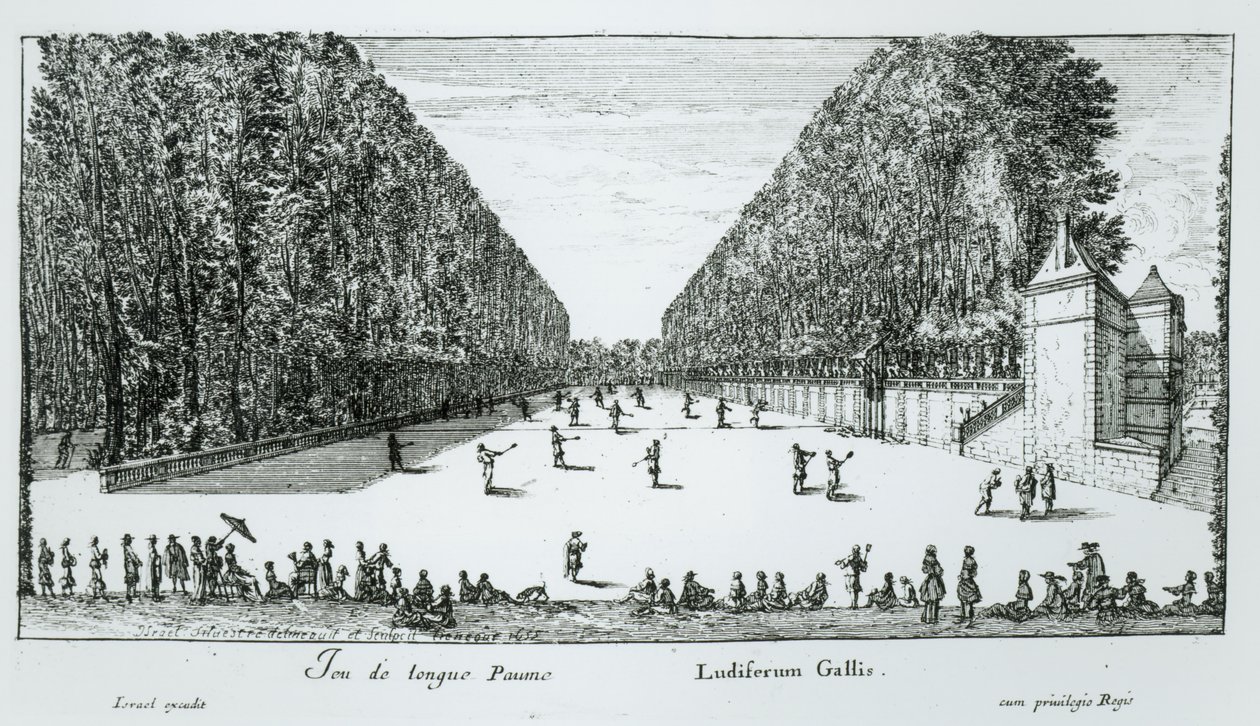A Game of Longue Paume, 1655 av Israël Silvestre the Younger