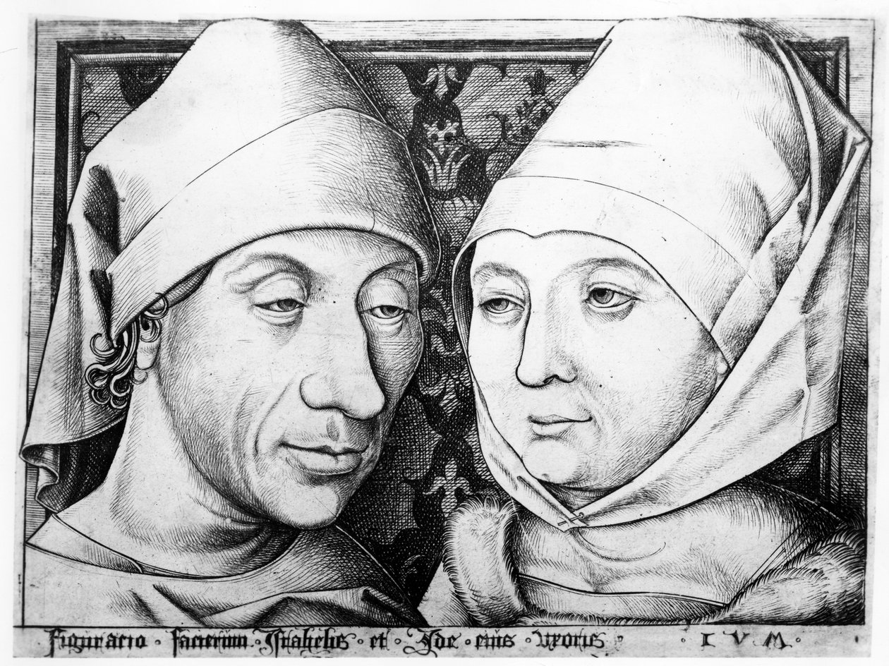 Portrett av Israhel van Meckenem og hans kone Ida, ca. 1490 av Israhel van Meckenem the younger