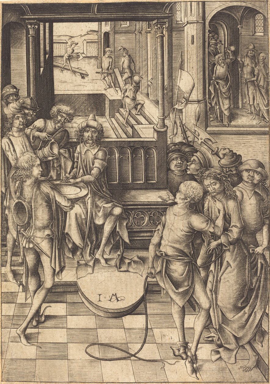 Kristus før Pilatus, ca. 1480. av Israhel van Meckenem