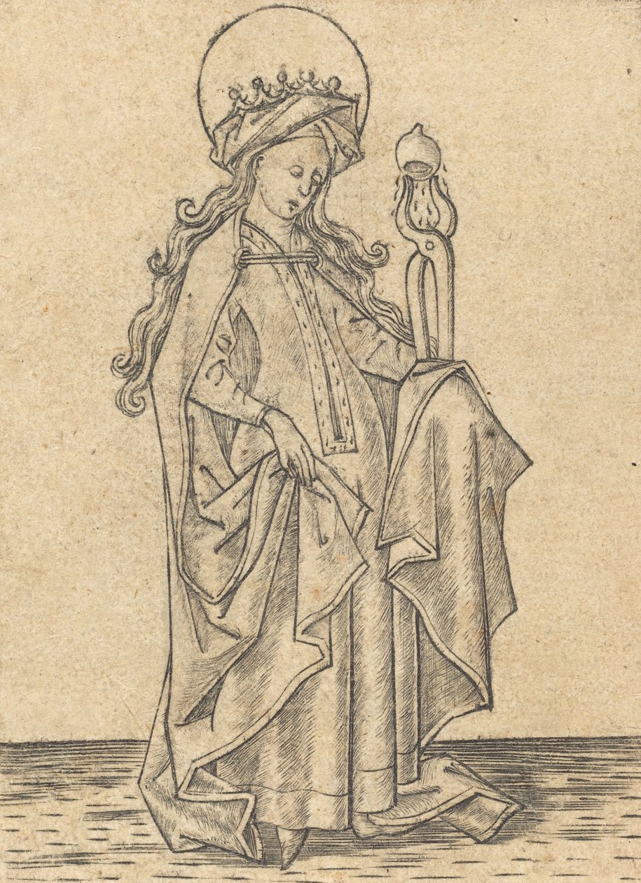 Saint Agatha, ca. 1465. av Israhel van Meckenem