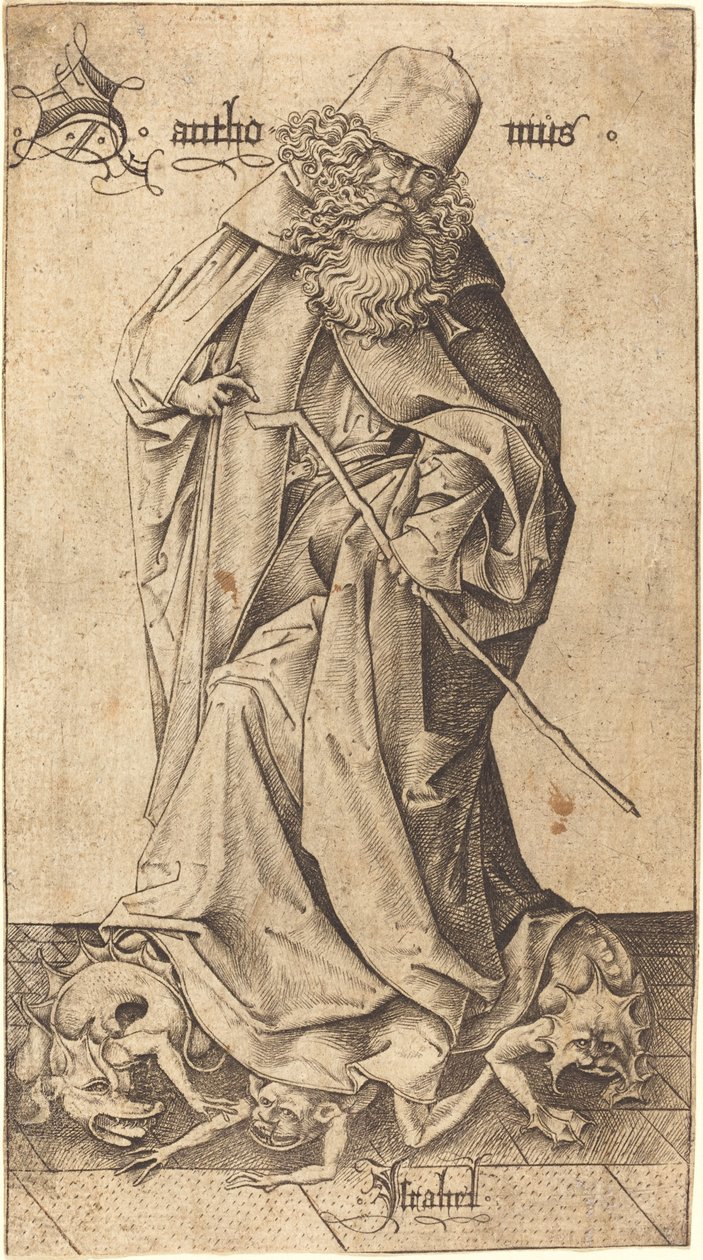 Sankt Antonius av Israhel van Meckenem
