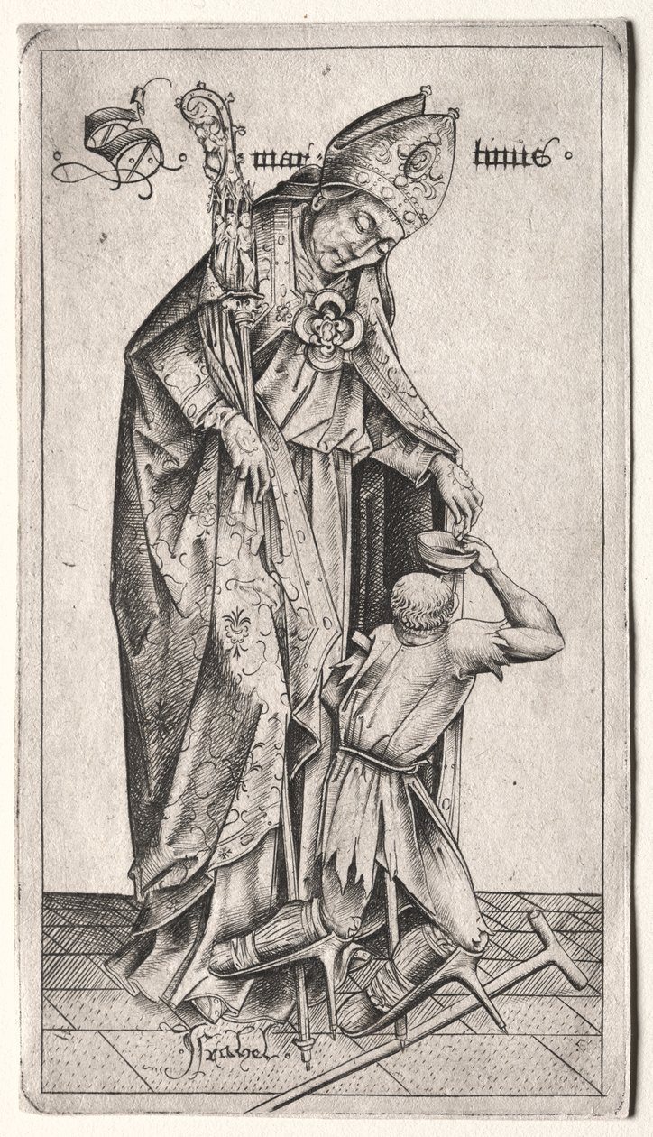St. Martin av Israhel van Meckenem