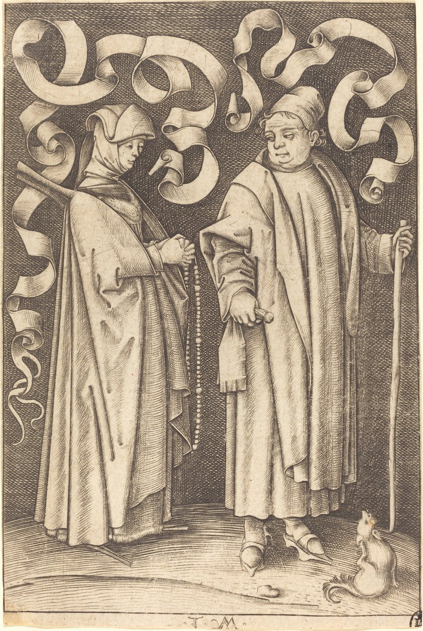 Kirkegjengerne, ca. 14951503. av Israhel van Meckenem