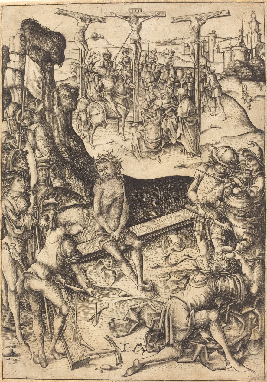 Korsfestelsen, ca. 1480. av Israhel van Meckenem
